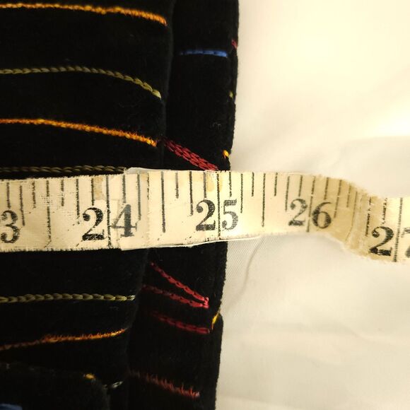 Chico's Women's Large Black Psychedelic Colorful Velvet Embroidered Jacket - Picture 6 of 6